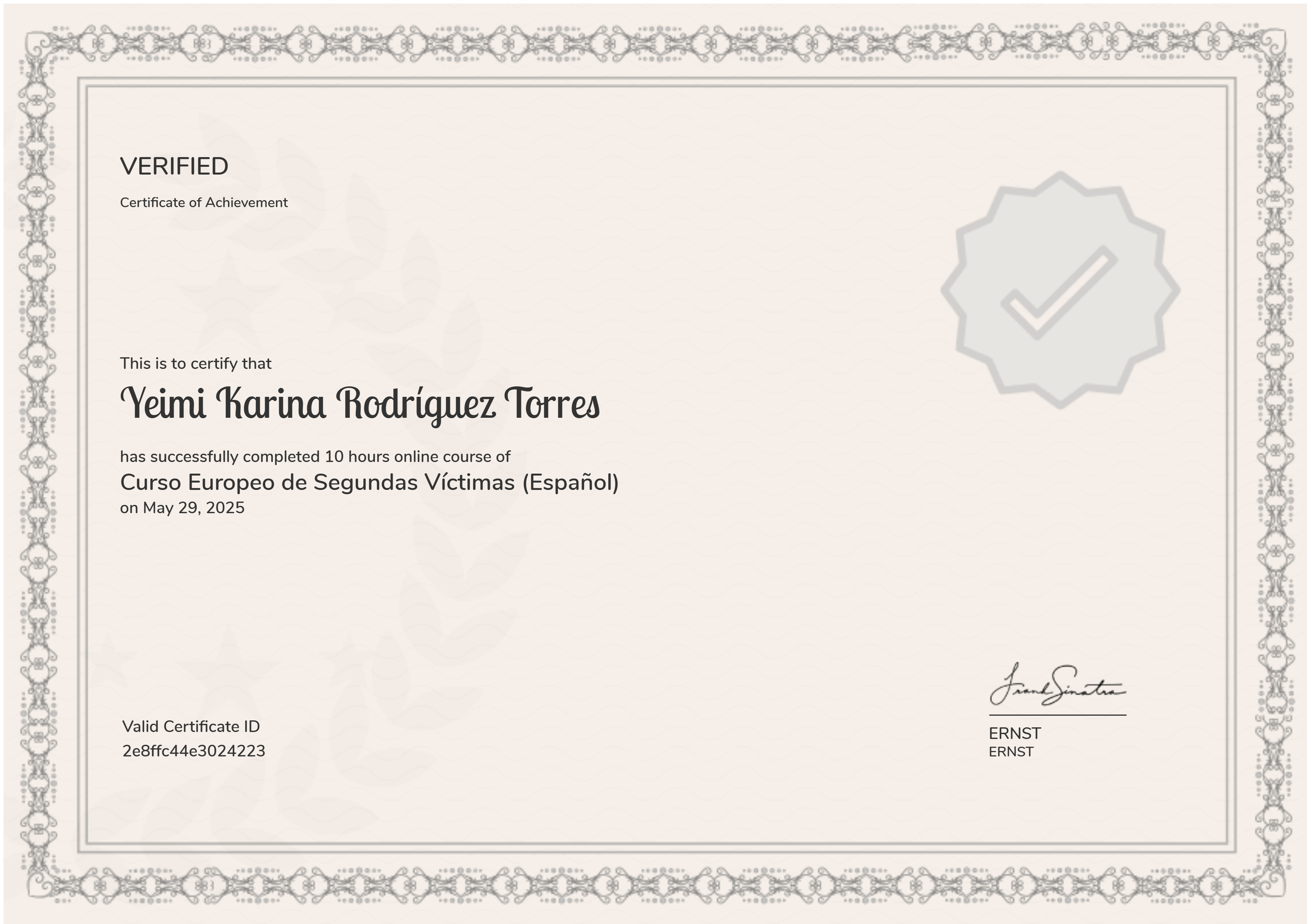 Curso Europeo de Segundas Víctimas (Español)
