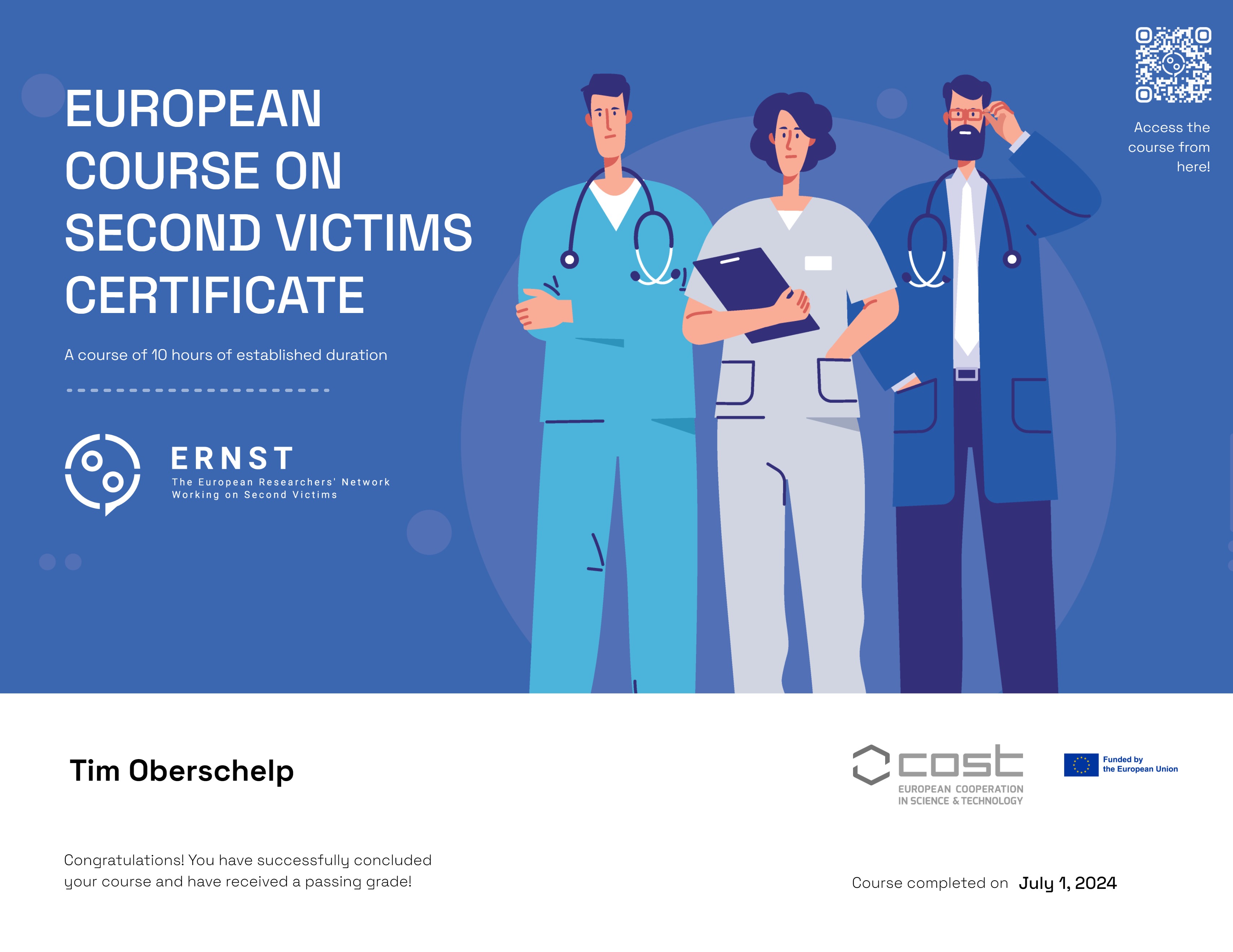 European Course on Second Victims
