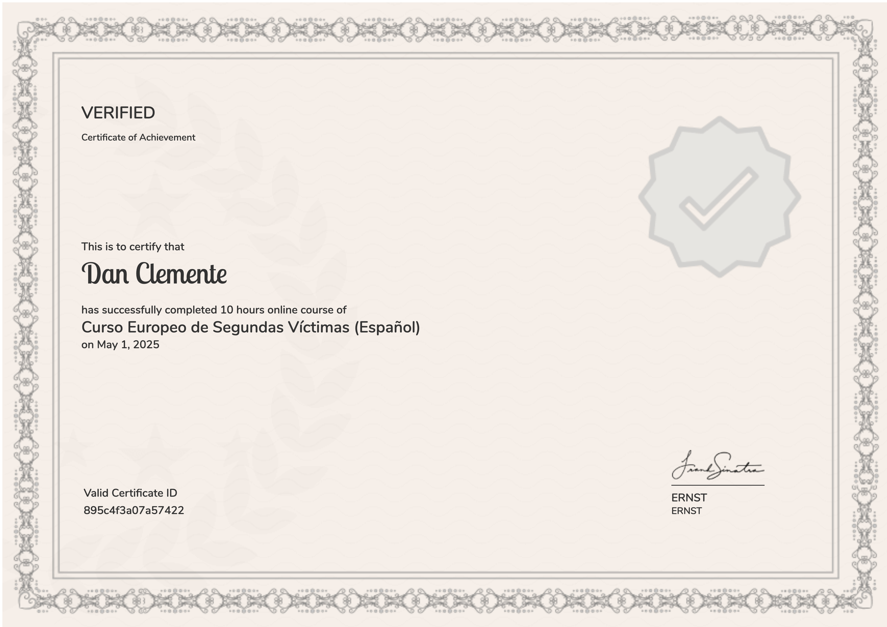 Curso Europeo de Segundas Víctimas (Español)